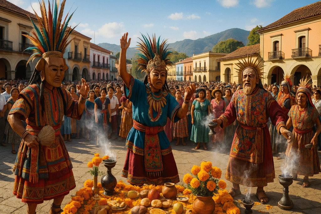 celebración Día de la Raza en Oaxaca